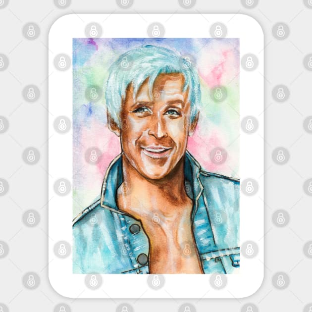 Ryan Gosling Sticker by Svetlana Pelin